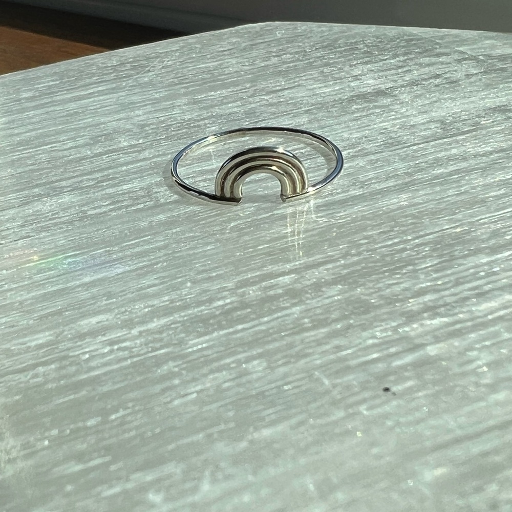 Hammered Rainbow Ring